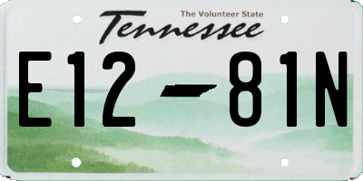 TN license plate E1281N