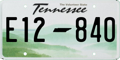 TN license plate E1284O