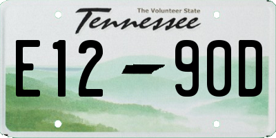 TN license plate E1290D