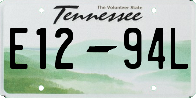 TN license plate E1294L