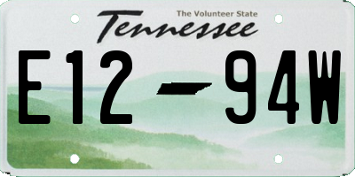 TN license plate E1294W