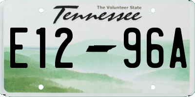 TN license plate E1296A