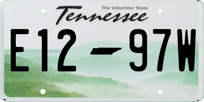 TN license plate E1297W