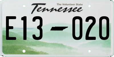TN license plate E1302O