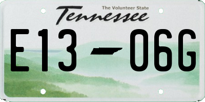TN license plate E1306G