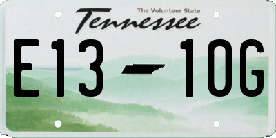 TN license plate E1310G