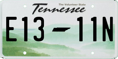 TN license plate E1311N