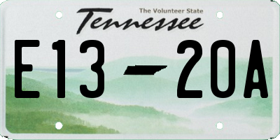 TN license plate E1320A