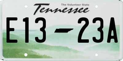 TN license plate E1323A