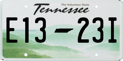 TN license plate E1323I