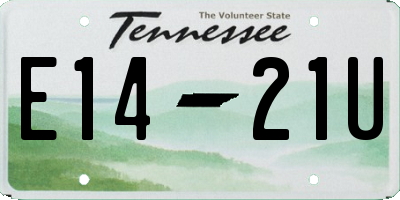 TN license plate E1421U