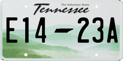 TN license plate E1423A