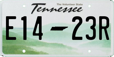 TN license plate E1423R
