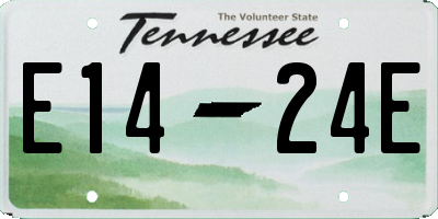TN license plate E1424E
