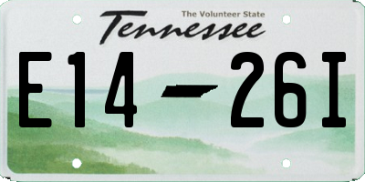 TN license plate E1426I