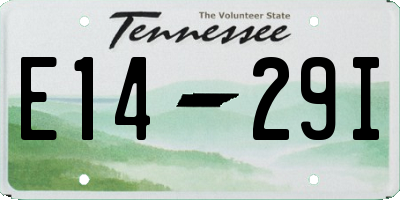 TN license plate E1429I