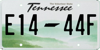 TN license plate E1444F