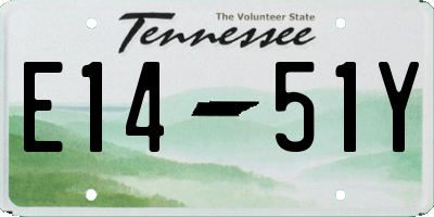TN license plate E1451Y