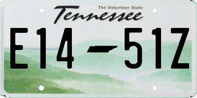 TN license plate E1451Z