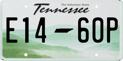 TN license plate E1460P