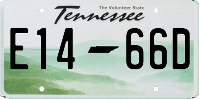 TN license plate E1466D