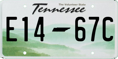 TN license plate E1467C