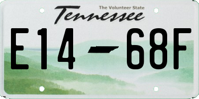 TN license plate E1468F