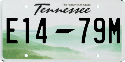 TN license plate E1479M