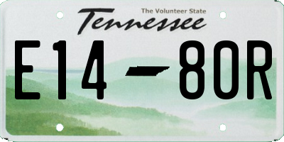TN license plate E1480R