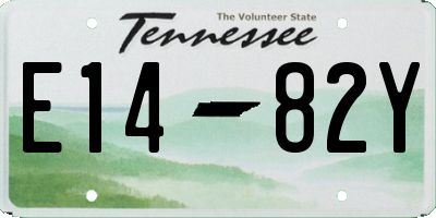 TN license plate E1482Y