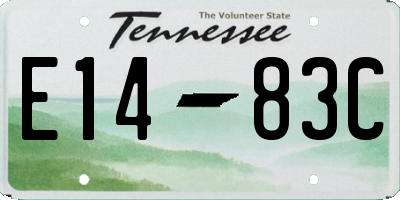 TN license plate E1483C