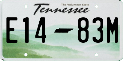 TN license plate E1483M