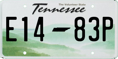 TN license plate E1483P
