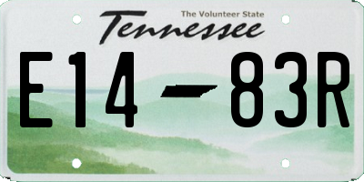 TN license plate E1483R
