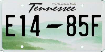 TN license plate E1485F