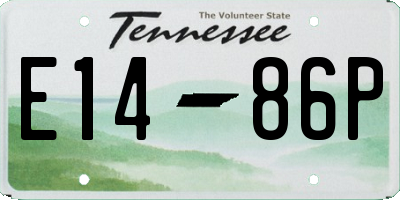TN license plate E1486P