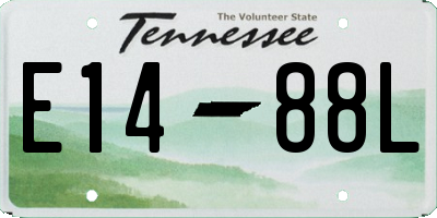 TN license plate E1488L