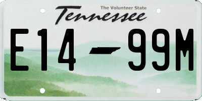 TN license plate E1499M