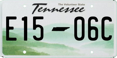 TN license plate E1506C