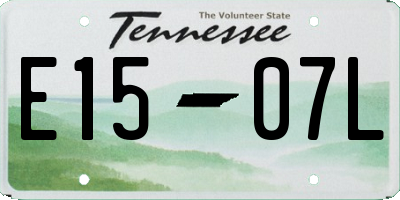 TN license plate E1507L