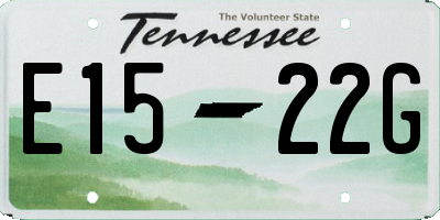 TN license plate E1522G
