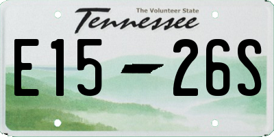 TN license plate E1526S
