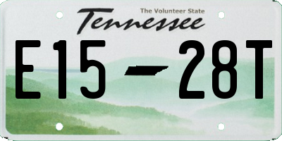 TN license plate E1528T