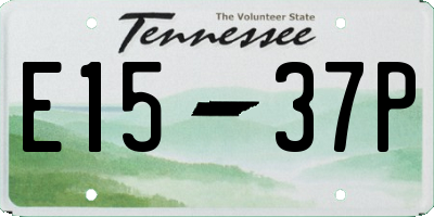 TN license plate E1537P