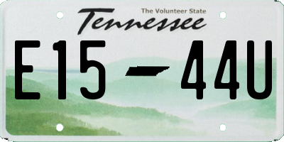 TN license plate E1544U