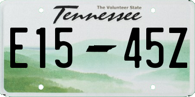 TN license plate E1545Z