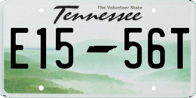 TN license plate E1556T