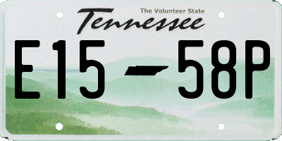 TN license plate E1558P