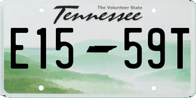 TN license plate E1559T