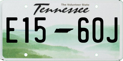 TN license plate E1560J